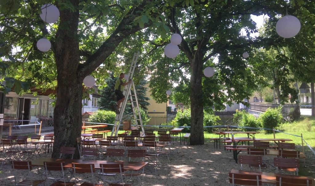 Neugestaltung eines Biergartens